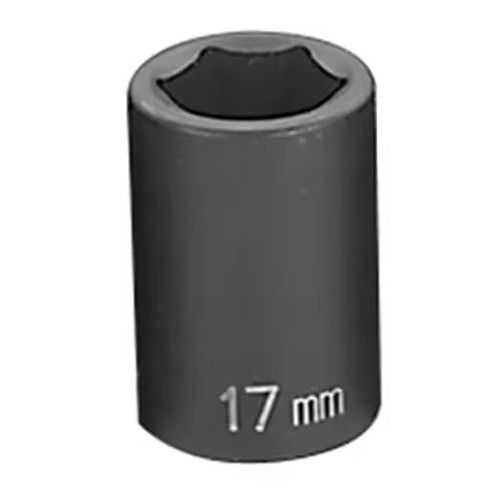 GP® 2017M Impact Socket, Standard Length, Measurement System: Metric, Hex Drive, 17 mm Drive, 13 mm Socket, 6 Points